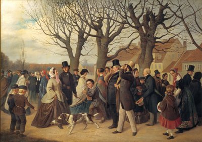 Passeggiata sulle mura di Copenaghen la sera di una festa pubblica in primavera da Andreas Herman Hunæus