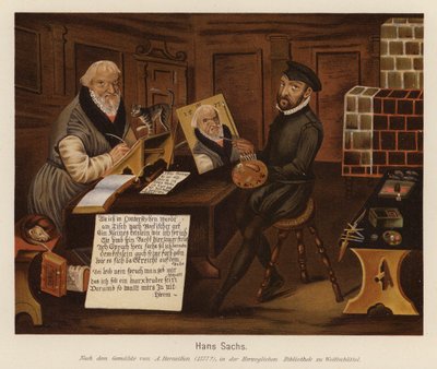 Hans Sachs, meistersinger, poeta e drammaturgo tedesco da Andreas Herneisen