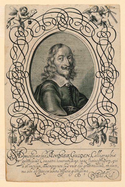 Ritratto del calligrafo Andreas Gulden da Andreas Kohl