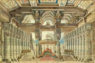 Scenografia per il balletto Cesare in Egitto di G. Haendel, 1834 da Andreas Leonhard Roller