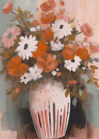 Vaso floreale dai colori vivaci da Andreas Magnusson