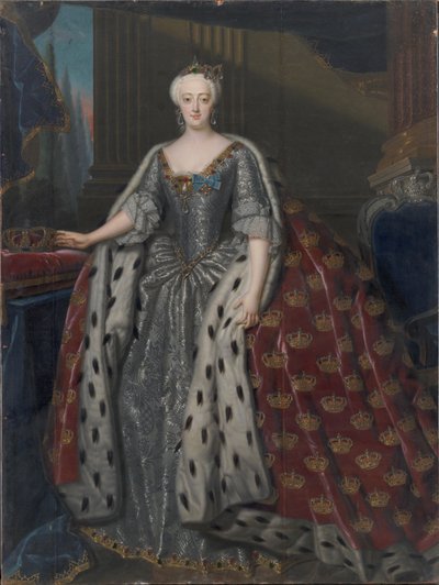 Sophie Magdalene di Brandenburg-Kulmbach 1700-1770, regina di Danimarca e Norvegia, 1739 da Andreas Møller