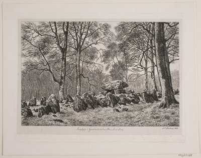 Langdysse presso la foresta di Gunderslevholm da Andreas Peter Madsen