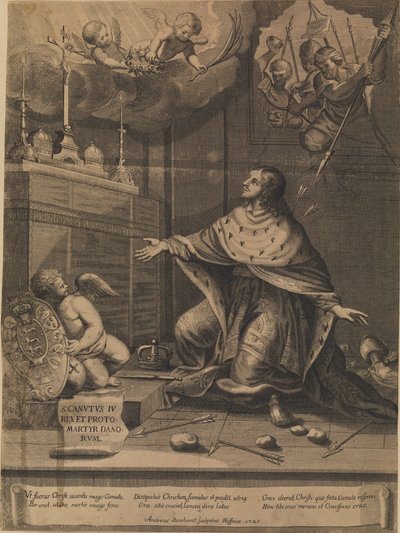 Il martirio di Knud il Santo da Andreas Reinhardt