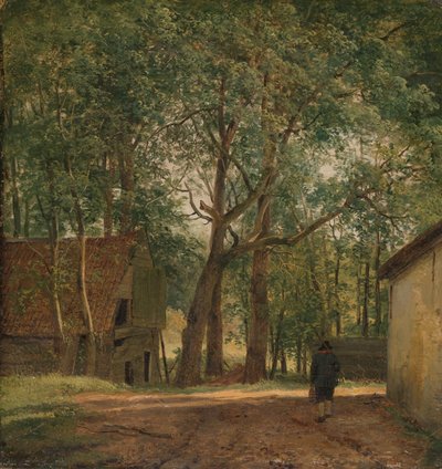 Cortile della Fattoria da Andreas Schelfhout (signed by artist)