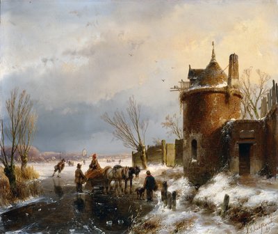 Scena invernale da Andreas Schelfhout