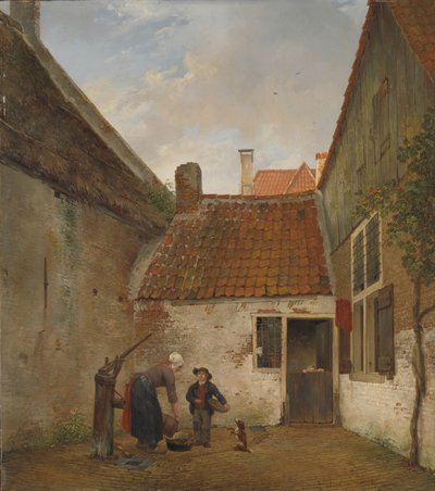 Cortile interno da Andreas Schelfhout