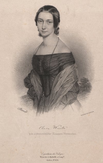 Ritratto di Clara Wieck-Schumann 1819-1896, 1838 da Andreas Staub