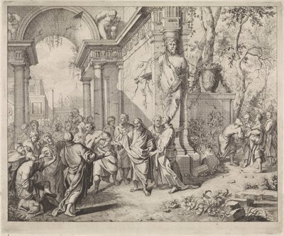 Cristo guarisce due ciechi da Andreas van der Myn (possibly)