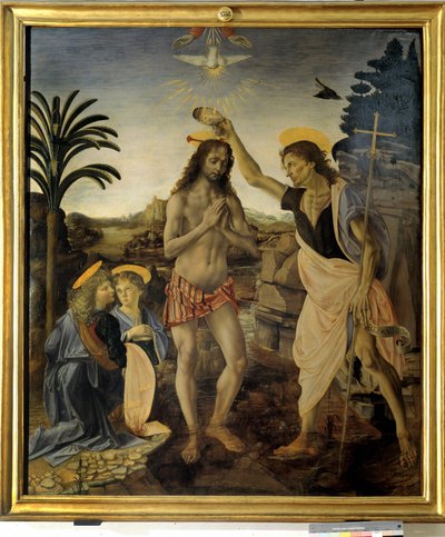 Battesimo di Cristo c. 1475 - 1478 da Andreea and Vinci Leonardo da Verrocchio