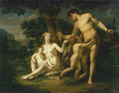 Adamo ed Eva con bambini sotto un albero, 1803 da Andrei Ivanovich Ivanov