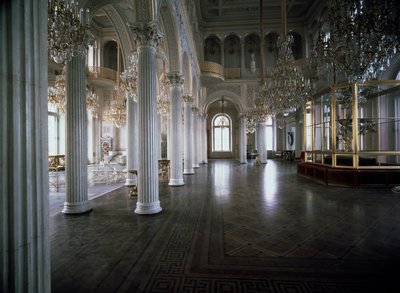 Vista della sala del padiglione del Piccolo Ermitage da Andrei Ivanovich Stackenschneider