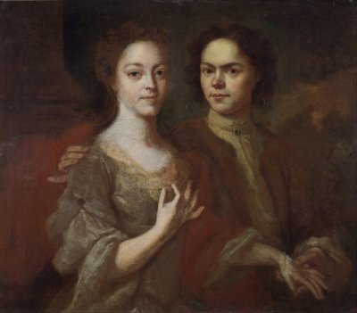 Autoritratto con la moglie, c. 1729 da Andrei Matveyevich Matveyev