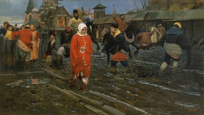 Strada di Mosca del XVII secolo in una festa pubblica, 1895 da Andrei Petrovich Ryabushkin