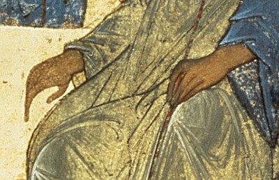 (dettaglio) della Santissima Trinità da Andrei Rublev