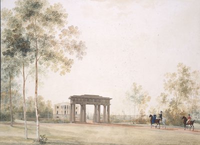 Ingresso al Parco di Tsarskoye Selo, dopo il 1821 da Andrei Yefimovich Martynov