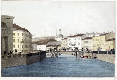 Il ponte Bolshoi Koniushennyi a San Pietroburgo da Andrei Yefimovich Martynov