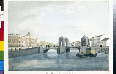 Veduta del ponte di Simeon a San Pietroburgo da Andrei Yefimovich Martynov