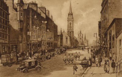 Edimburgo: High Street, verso la Tron Church e la Cattedrale di St Giles da Andrew Allan