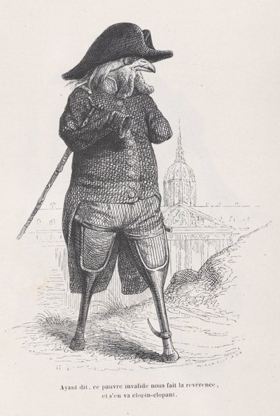 Detto ciò, questo povero invalido ci fa un inchino e se ne va zoppicando da S..., ca. 1837-47 da Andrew Best Leloir