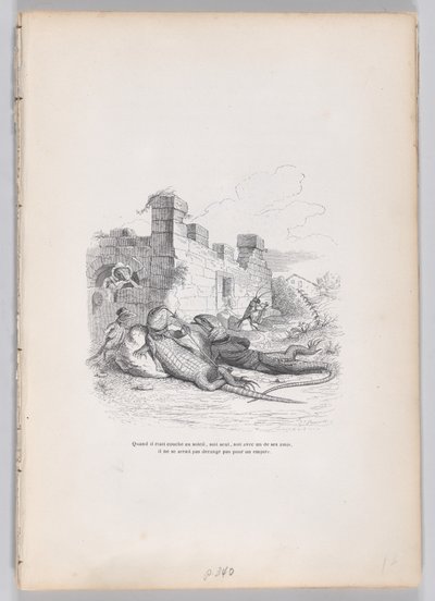 Quando dormiva al sole... da Scene della vita privata e pubblica di..., ca. 1837-47 da Andrew Best Leloir