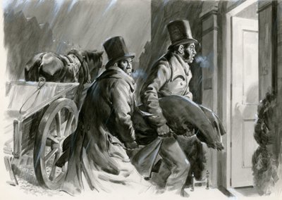 Burke e Hare ladri di tombe e assassini (gouache su carta) da Andrew Howat