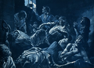 Il buco nero di Calcutta (litografia) da Andrew Howat