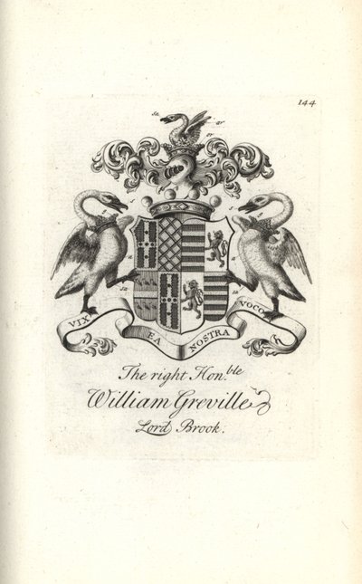 Stemma e cresta del molto onorevole William Greville, 7° Barone Brooke da Andrew Johnston