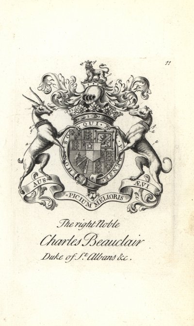 Stemma e cresta del nobile Charles Beauclerk da Andrew Johnston