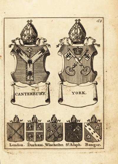 Stemma dei Vescovi di Canterbury, York, Londra, Durham, Winchester, St da Andrew Johnston