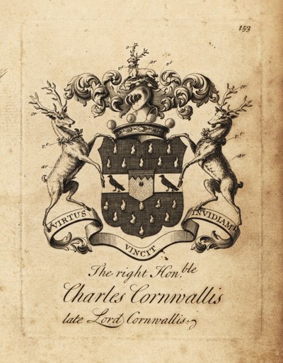 Stemma del Diritto Onorevole Charles Cornwallis, Lord Cornwallis, 4º Barone Cornwallis da Andrew Johnston