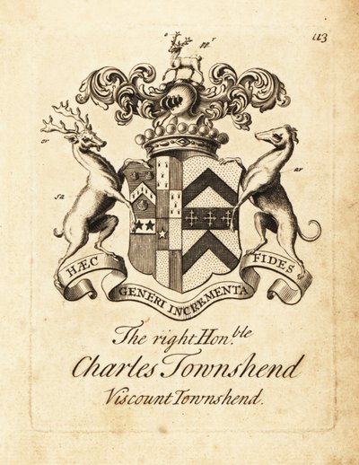 Stemma del Onorevole Charles Townshend, 2° Visconte Townshend da Andrew Johnston