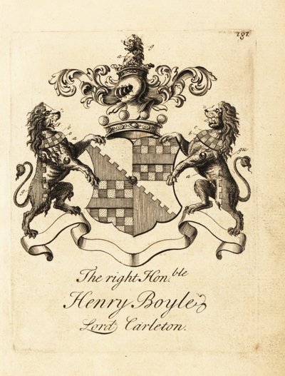 Stemma del Onorevole Henry Boyle, Lord Carleton da Andrew Johnston