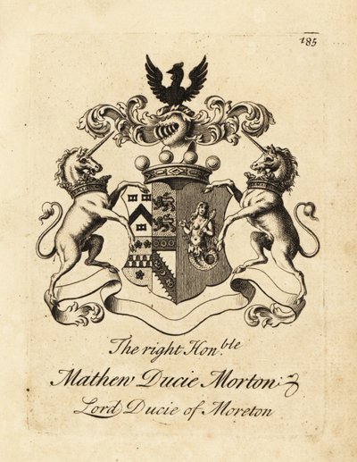 Stemma del Onorevole Mathew Ducie Morton, Lord Ducie di Moreton da Andrew Johnston