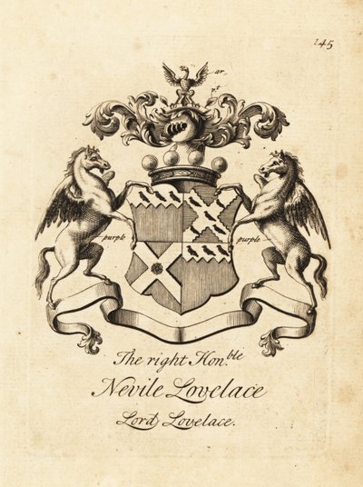 Stemma del Diritto Onorevole Nevile Lovelace, Lord Lovelace, 6º Barone Lovelace da Andrew Johnston