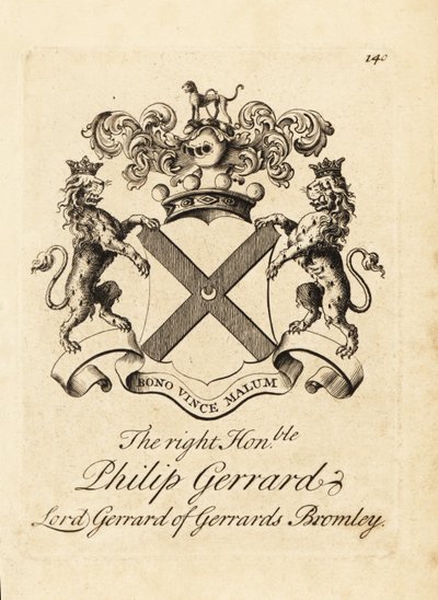 Stemma del Onorevole Philip Gerrard, Lord Gerrard di Gerrards Bromley, 7° Barone Gerard da Andrew Johnston