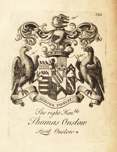 Stemma del Diritto Onorevole Thomas Onslow, Lord Onslow, 2º Barone Onslow da Andrew Johnston