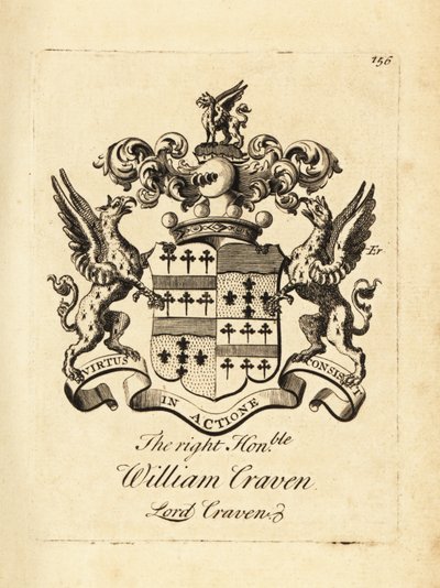 Stemma del Onorevole William Craven, Lord Craven, 3° Barone Craven (1700-1739) da Andrew Johnston