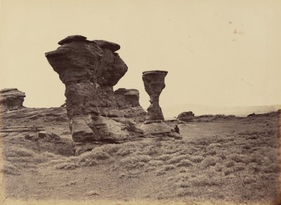 Piastra 12. Roccia del quadrante, Red Buttes, 1869 (foto) da Andrew Joseph Russell