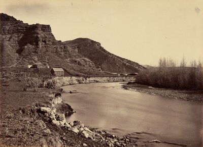 Piastra 35. Echo City, guardando il fiume Weber, 1869 (foto) da Andrew Joseph Russell
