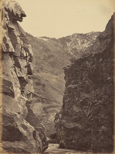Piastra 40. Porta del Diavolo, Canone Weber, 1869 (foto) da Andrew Joseph Russell