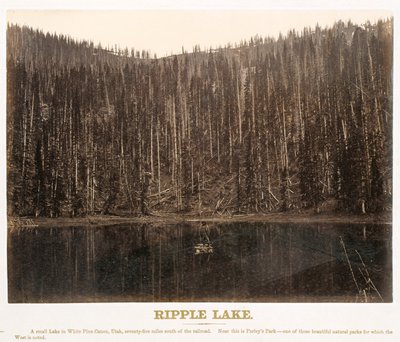 Ripple Lake, White Pine Cañon, Utah, dal Grande Ovest Illustrato In una serie di vedute fotografiche attraverso il continente prese lungo la linea della Union Pacific Railroad, a ovest di Omaha, Nebraska, da A. J. Russell. Volume I da Andrew Joseph Russell