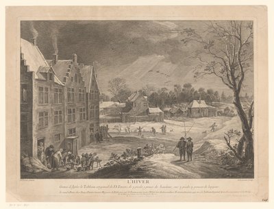 Paesaggio invernale del villaggio da Andrew Lawrence