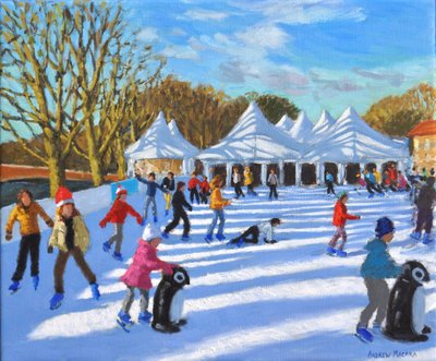 Mattina luminosa, pista di pattinaggio di Hampton Court Palace, Londra, 2018 da Andrew Macara