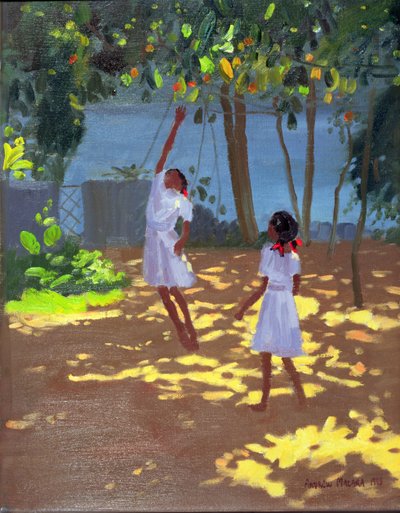 Raccogliendo arance, Bentota, Sri Lanka, 1998 da Andrew Macara
