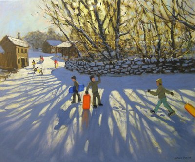Slitta rossa, Monyash, Derbyshire da Andrew Macara