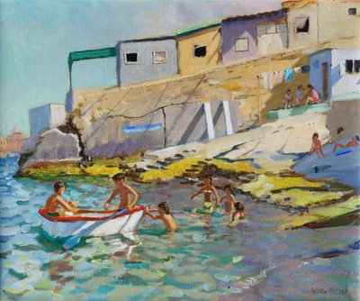La barca a remi, Valetta, Malta da Andrew Macara