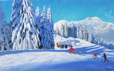 La lezione di sci, Morzine, 2015 da Andrew Macara