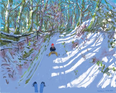 Dipinto su iPad, slittino, Windley Lane, Idridgehay, Belper da Andrew Macara