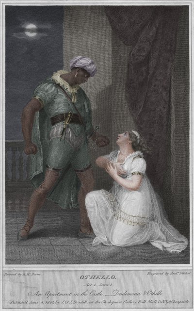Otello. Atto 4. Scena 2. Un appartamento nel castello. Desdemona e Otello, 1801 da Andrew Michel
